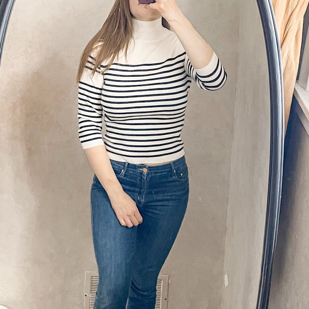 La Ligne Striped Turtleneck Sweater S